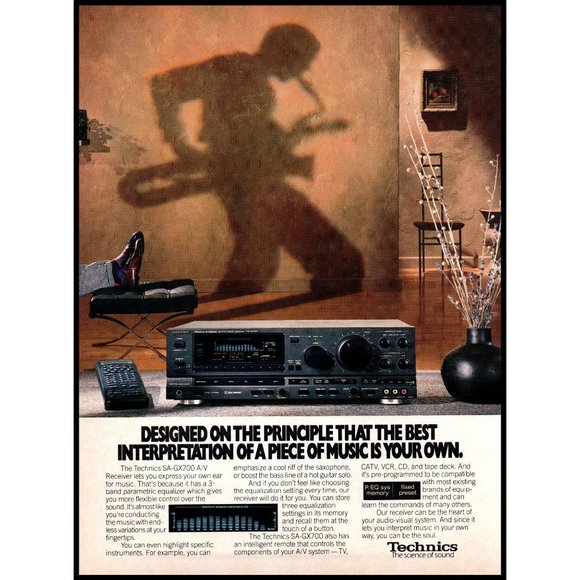 1990 Technics SA-GX700 Receiver Vintage Print Ad Audiophile Science of Sound Art - Picture 1 of 1
